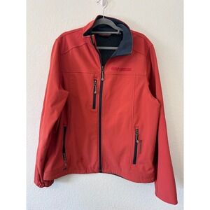 Black Diamond Softshell Jacket Orange Logo Full-Zip Outdoor Performance Layer XL